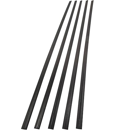 FASÄDE 47-Inch Decorative J-Trim In Brushed Onyx - 5-Pack Vinyl Edge Trim For Backsplashes & Panels