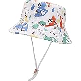 Toddler Sun Hat with Neck Flap UPF 50+ Baby Wide Brim Summer Beach Swim Bucket Hat for Kid Boys Girls 3 Month -7 Years