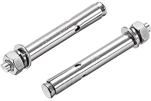 STILL AWAKE 5 Pcs M8 x 80mm 304 Stainless Steel Expansion Bolt External Hex Expansion Screw Bolt Sleeve Anchor，Pool Safety Cover Expansion Bolts，for Concrete