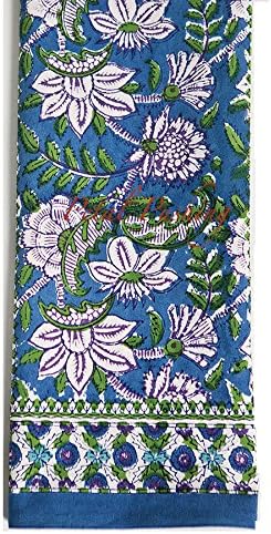 Petal Pushing Cotton Tea Towels (2pc, hand-printed) - Morocco