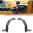 SHEAM Dual A-Pillar Light Mounting - Windshield LED Light Brackets for Off-Road Light Bar Detachable Compatible with 2018-2022 Jeep Wrangler JL 4XE Gladiator JT Black(1 Pair)【NOT for Mojave and 392】