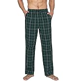 LAPASA Men's 100% Cotton Woven Plaid Pajama Pants Lounge Sleepwear Pj Lightweight Bottoms Soft Drawstring and Pockets M38