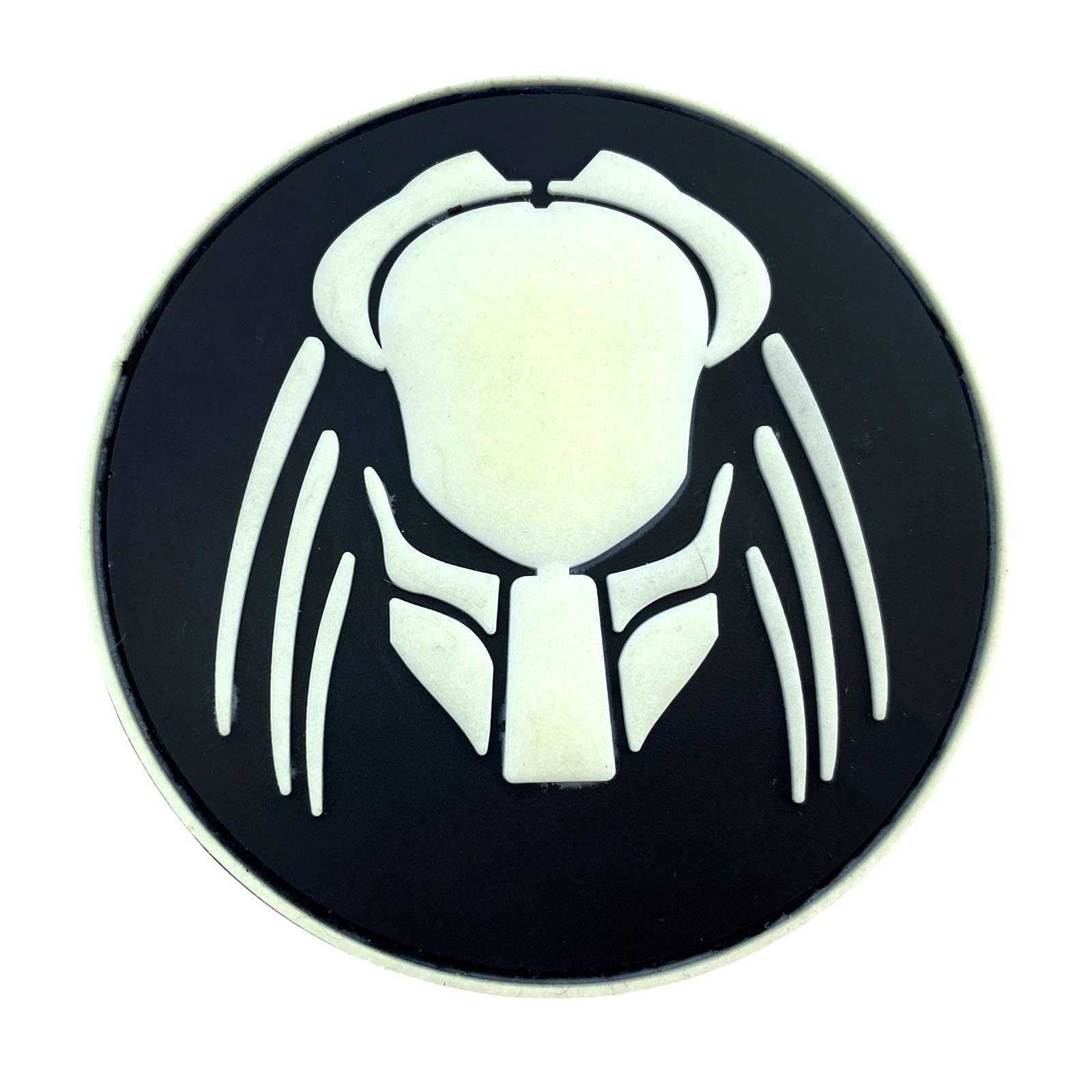 Patch Nation Predator Round PVC Airsoft Paintball Cosplay Fan Patch (Black Glow in the Dark)