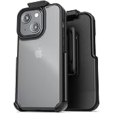 Holster Designed for iPhone 13 Belt Clip Case - Transparent Phone Case with Holster (Clear Frost) (iPhone 13)