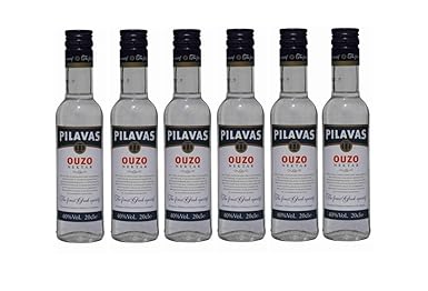 6x Ouzo Nektar Pilavas je 200 ml beliebter Trester aus Griechenland + Probiersachets Frappe oder Olivenöl