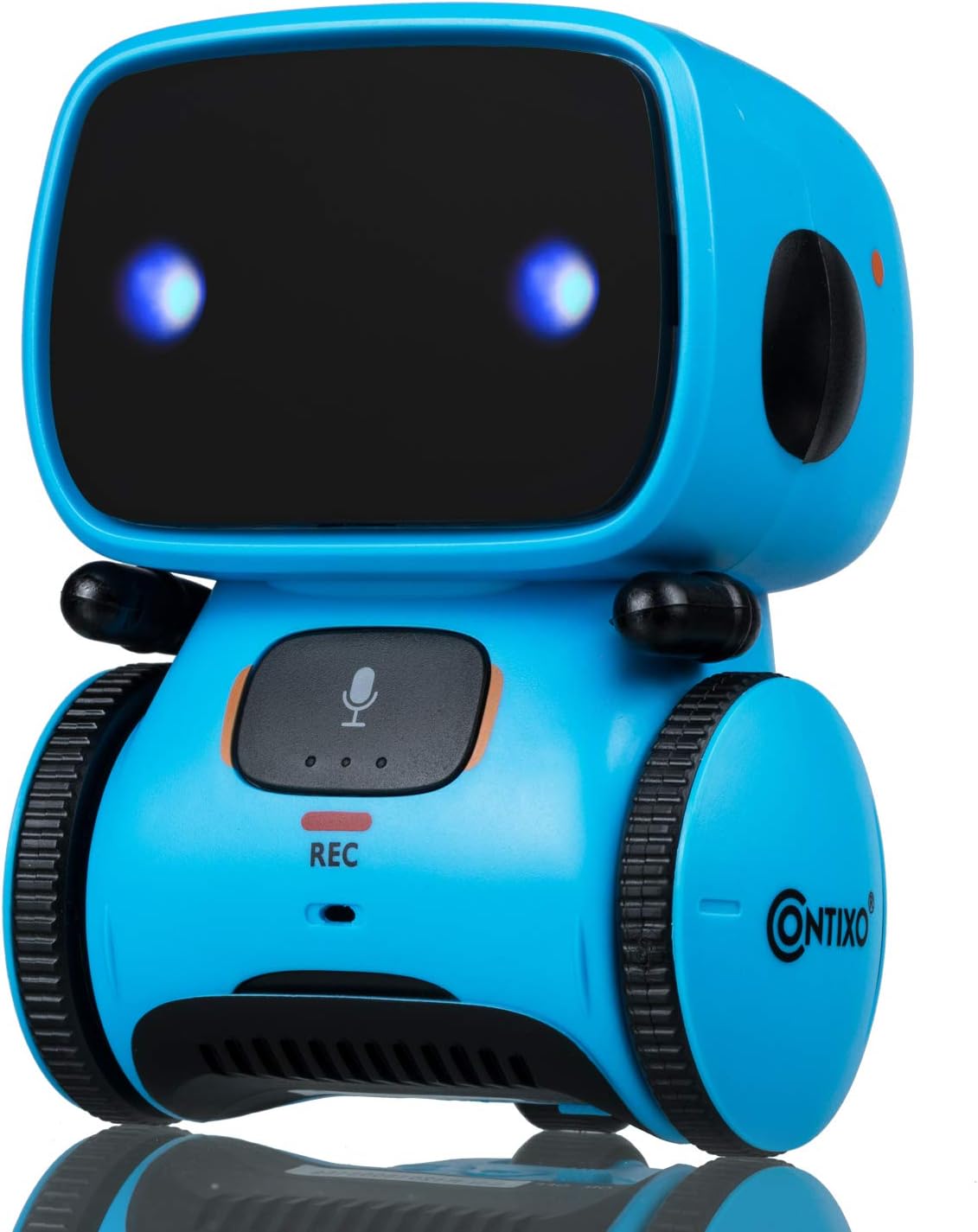Contixo R1 Learning Educational Kids Robot Toy| Talking Speech Recognition Recording and Voice Controlled Interactive Touch Sensor Smart Robotics with Singing, Dancing, Gift for Kids Age 3+ (Blue)
