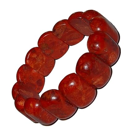 1 Stück Schaumkorallen Armband schönes gemasertes Armband doppelt elastisch aufgezogen.(2593)