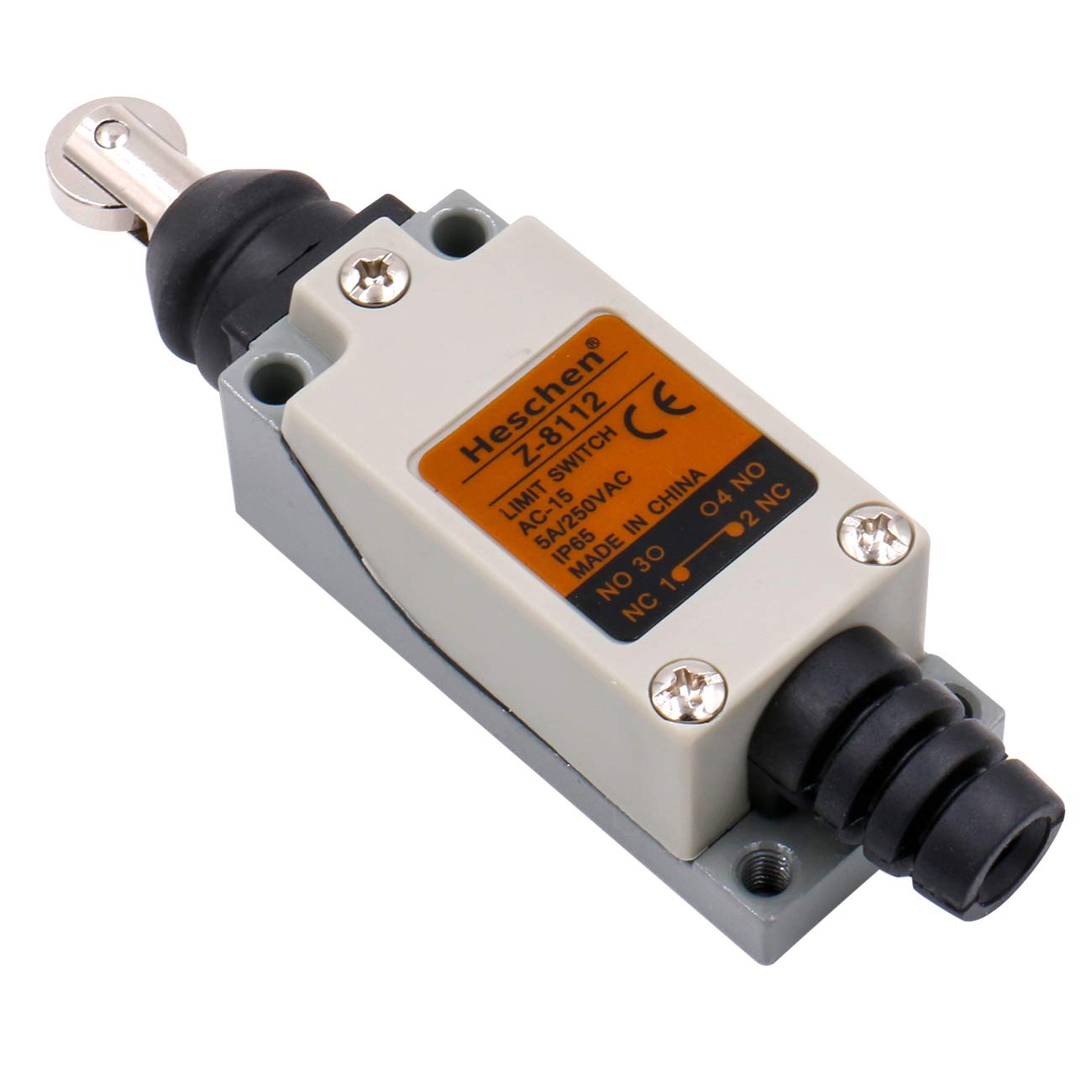 Heschen Limit switch Z-8/112 Parallel Roller Plunger Enclosed NO + NC Momentary 250 VAC 5A IP65 (Z-8/112)