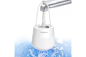 15-Stage Bath Water Filter for Tub Faucet, Yvelines 7500 Gallons Bathtub Filter Softens Hard Water & Removes Chlorine for Healthier Skin & Hair, BPA-Free (White)
