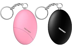 TECKNET Personal Safety Alarm for Women, 2 Pack 140dB Travel Safe Waterproof Self Defense Keychain, Personal Alarm Loud Siren Safety Keychain for Girls Kids Elderly