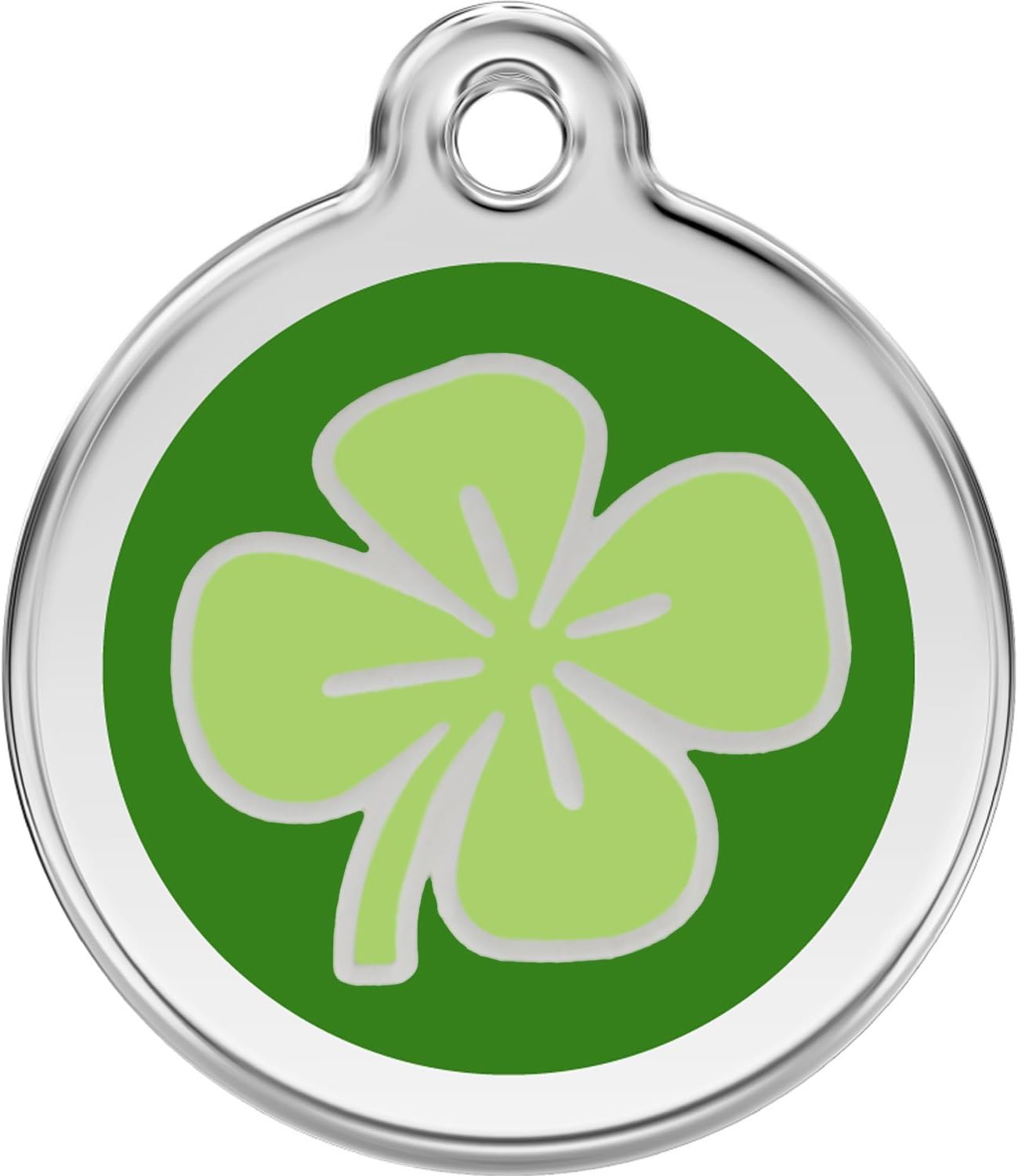 4 leaf clover dog tag