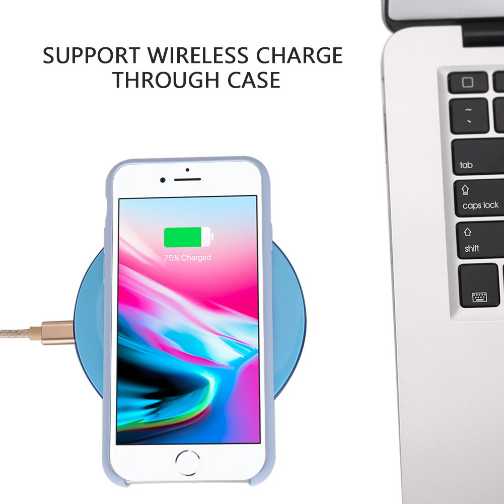 iPhone 8 Plus Case, iPhone 7 Plus Case, Casegory Cover with Liquid Silicone Gel Rubber and Soft Microfiber Cloth Case for Apple Mobile Phone iPhone 8 Plus and iPhone 7 Plus (5.5inch)