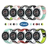 Hagibis Compatible Samsung Galaxy Watch 46mm Band/Samsung Gear S3 Frontier/Samsung Gear S3 Classic Watch Band, 22mm Replacement Silicon Band (10 Colors)