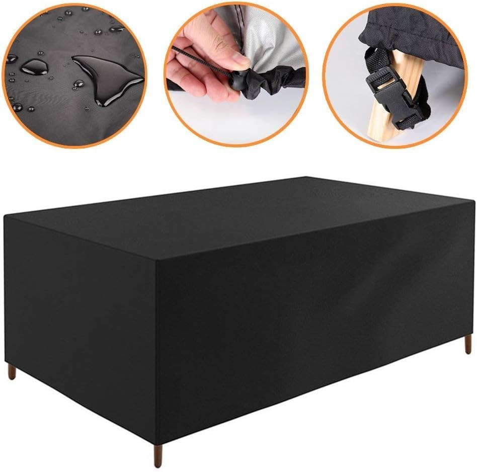 92x 58x 28 inch Patio Furniture Cover Water Resistant Durable Outdoor Table and Chair Cover Rectangle