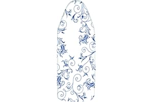 Mabel Home ironing Board Padded Cover, 100% Cotton (6 Different size & Pattern) (18" x 47" / Solidsteam)