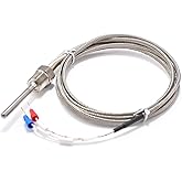 Waterproof K Type Grounded Thermocouple - Jaybva Temperature Sensor Probe for PID Temperature Controller Two Wire Stainless S