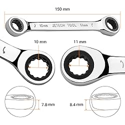 Jetech Single Double Box End Ratcheting Wrench 10mm
