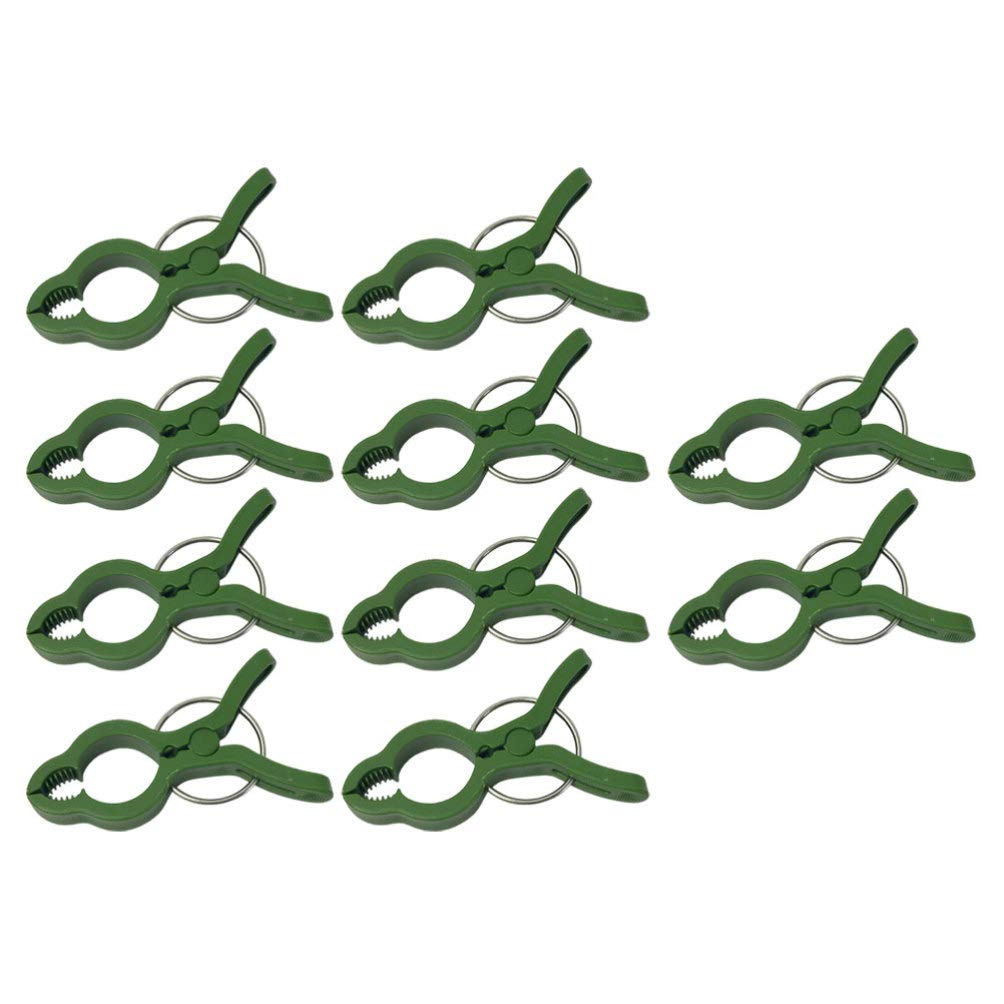 Happyyami 10pcs Garden Plant Support Clips Vines Flower Clamps Rings Climbing Plants Conical Trellis Supporter Frame for Greenhouse Stems Vines Stalks Tomatoes Green