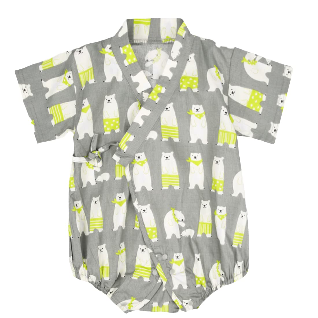 PAUBOLI Baby Kimono Onesie Cotton Infant Sakura Japanese Pajamas