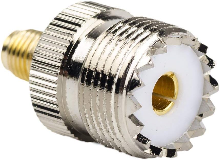 OxoxO SMA Female to UHF Female SO-239 SO239 Connector RF Coaxial Adapter Compatible with Baofeng UV5R and GT3-TP Radios PL259 to Base Station Antenna (1pc)