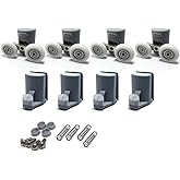 Roll Over Image to Zoom in Set of 8 Double Shower Door Rollers/Hooks/Wheels TOP & Bottom 23mm Wheel Diameter 902A, Model: 106