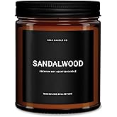 1OAK Scented Candles for Men - Sandalwood Candles - Mens Candle for Home - Masculine Candle - Long Burning Premium - Soy Wax