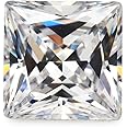 JIANGYUANGEMS 5A Square Shape Princess Cut White Cubic Zirconia Stone Loose CZ Synthetic Gemstone for Jewelry Making