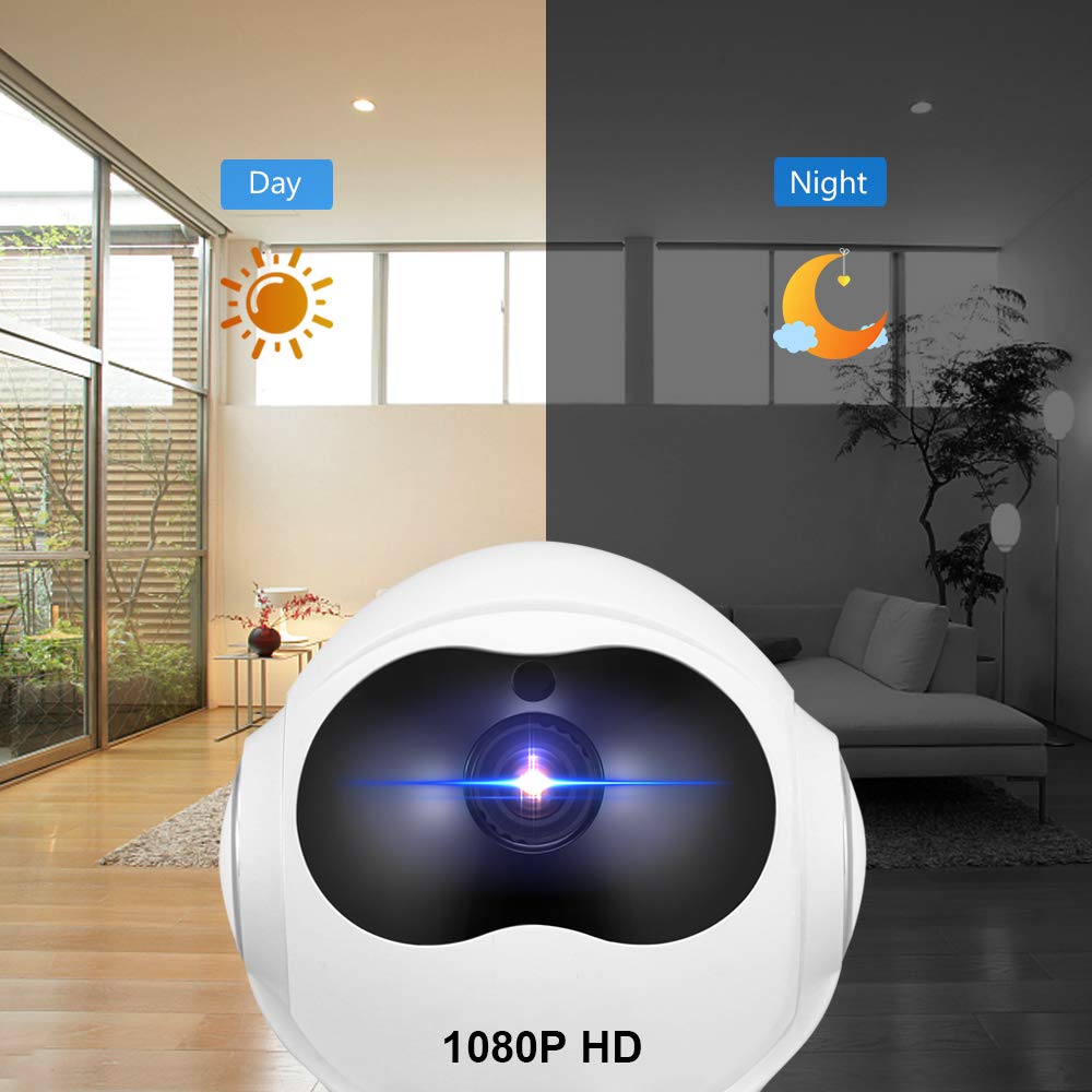 bedee Wifi IP Camera, Home Security Camera 1080P Wireless Indoor CCTV IP Camera with HD Night Vision/Two-way Audio/Motion Detection/Motion tracking Pan/Tilt/Zoom Monitor for Baby/Elder/Pet