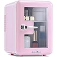 Iceblue Skincare Fridge with Viewing Window, 4L Compact Small Fridge for Bedroom, Car, Office & Dorm, Mini skincare fridge for Beauty Essentials & Beverages(Pink)