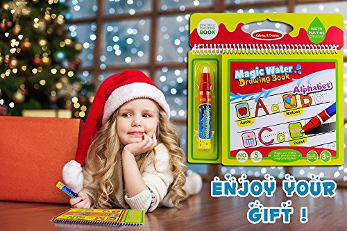 Water Colouring Doodle for Water Colouring Doodle for Kids Tracing Alphabet Writing and Drawing, Reusable Water painting Kits and 2 Magic Water Pens - Thumbnail 6