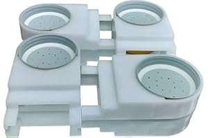 AukBeeFun 4 Pack Honey Bee Feeder Mason Jar Lids Plastic Bee Hive Entrance Feeder with Perforated Lids Easy to Install, Durable