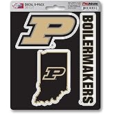 FANMATS NCAA Purdue University 3 Piece Decal Set, Gold