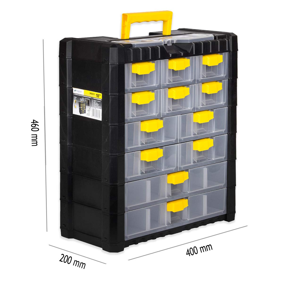 Small Parts Storage Cabinet Toolbox Slot Box 12 Charging Case