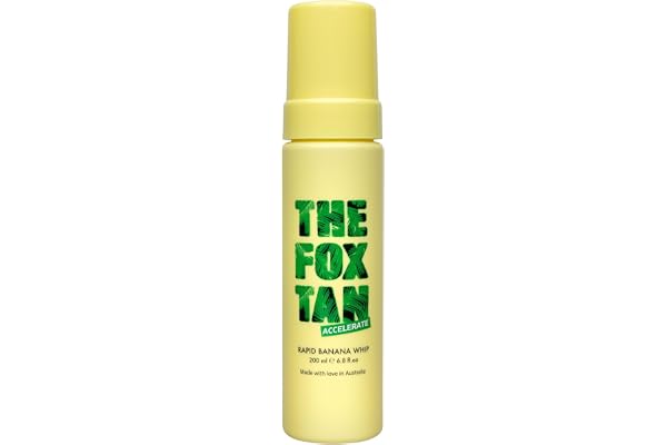 The Fox Tan Rapid Banana Whip, Natural Tanning Accelerator Lotion For Darker, Deeper & Faster Tans, Delivers Hydrated & Vibra