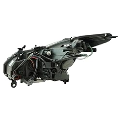 TRQ 2 Piece Headlight Assembly Set Titanium Light