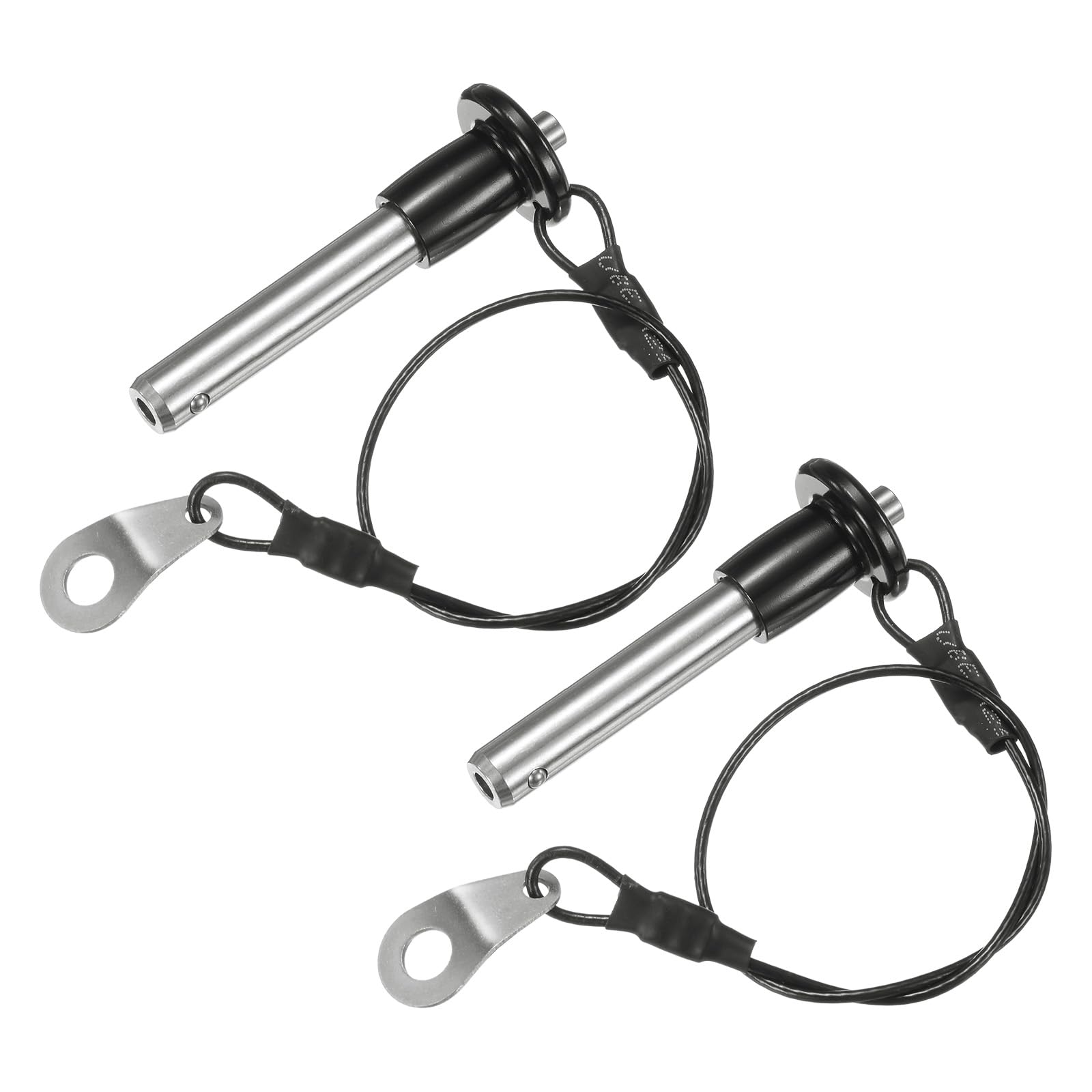 M METERXITY 2Pcs Ball Locking Pins 8mm Dia 31mm Usage Length Button Handle Quick Release Pin