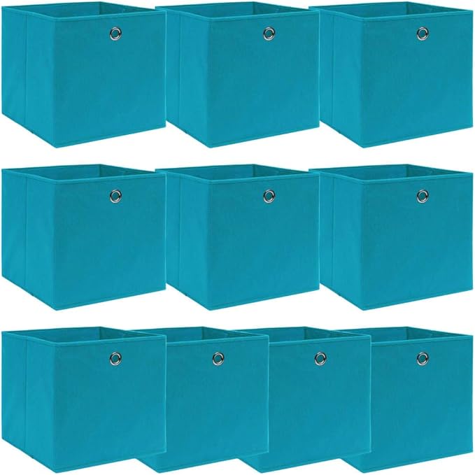 Lechistan Foldable Storage Boxes without Lids, NonWoven Fabric Storage