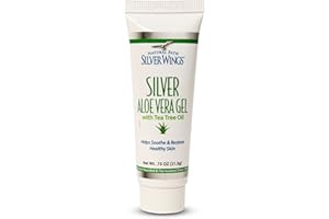 Natural Path Silver Wings 200ppm Silver with Aloe Vera Gel and Tea Tree Oil - Soothing Skin Care - 0.75 oz