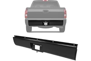 ALMULOO Rear Roll Pan Compatible with 1999-2006 Chevy Chevrolet Silverado GMC Sierra 1500 w/License Light & Flip Down License Plate Electrophoresis Steel