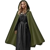 Prebene Renaissance Hooded Cloak for Women Men, Gothic Medieval Vintage Cape Halloween Cosplay Costume