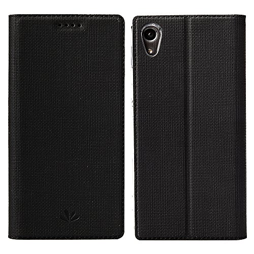 Sony Xperia XA1 Ultra Wallet leather Flip case, Feitenn Folio Flip PU leather Case with Stand Kickstand card slots holder Clear TPU Slim case cover For XA1 Ultra [Not fit for XA ultra] (Black)