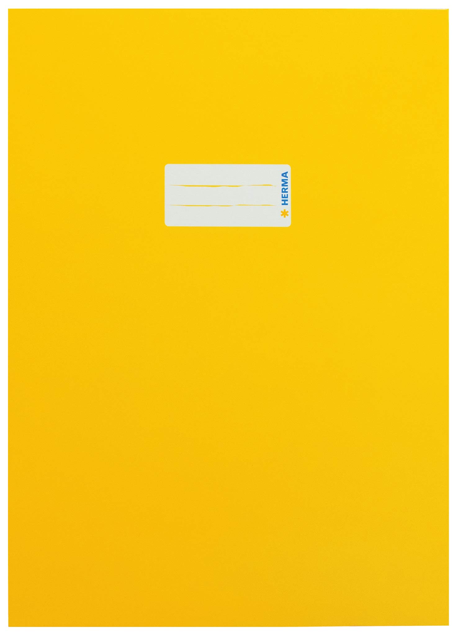 HERMA Cardboard Exercise Book Cover A4, with inscription field, made of extra-strong cardboard, slip on cover jackets for school, yellow