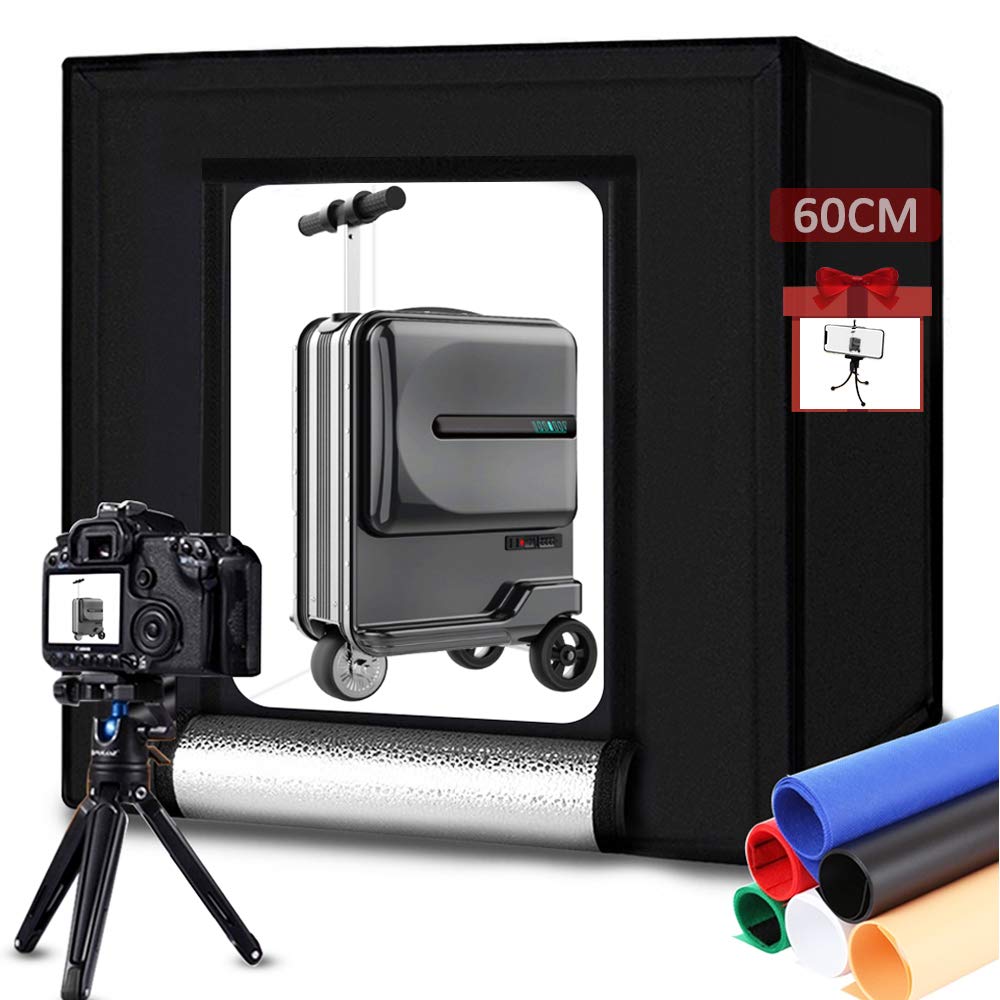 Studio Photo Portable Photobox Avec Lumières LED - 27x21x21 Cm - Pour Bijoux, Petits Objets - Professionnel - 9