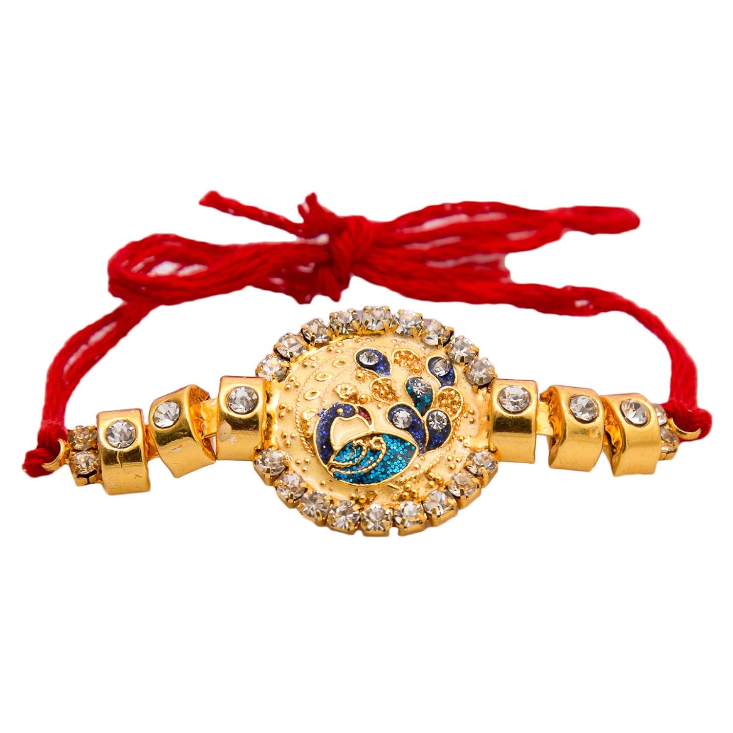 elegant golden rakhi/band for beloved brother (rakhi combo of 4)