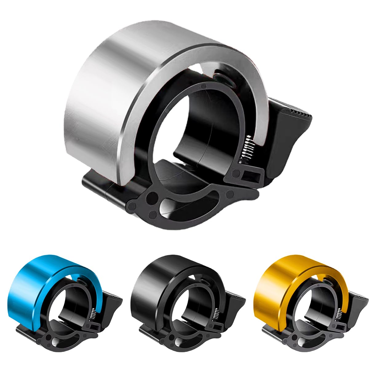 Garegce Bike Bell for Kids and Adult, Road Bicycle Bell with Loud Crisp Clear Sound, Mountain Bike Bell for Children, Durable Rust-Resistant Fits 2.2cm/0.87inch Bike Handle-Silver