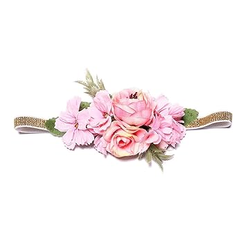 baby flower garland headband
