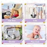 Aolso Baby Pram Pushchair Hanging Rattle Toys 3 Pack Black White High Contrast view 6
