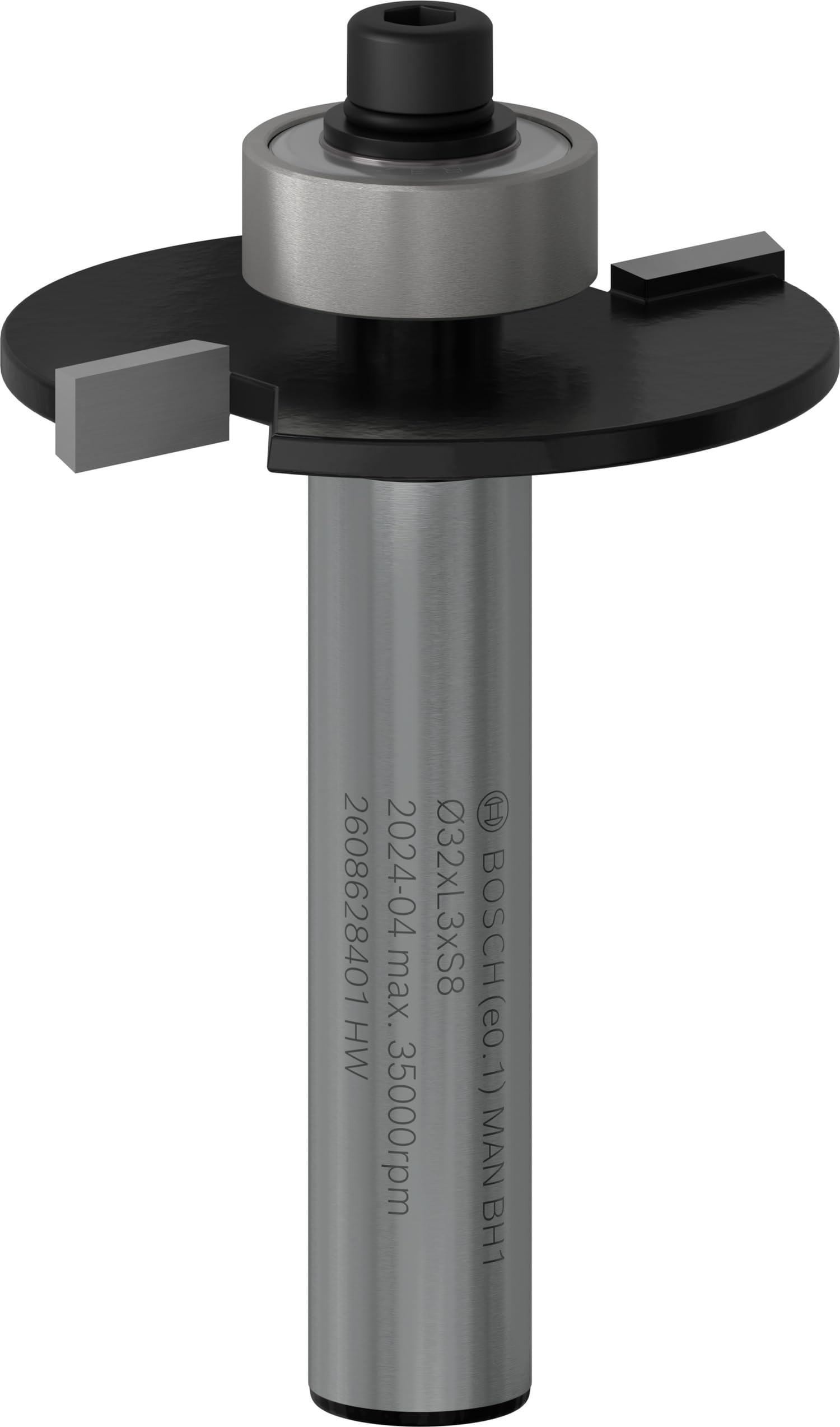 Bosch 2 608 628 401 Panel Chamfer Bit Bit 8 mm, D1 32 mm, Working Length 3 mm Total Length 51 mm