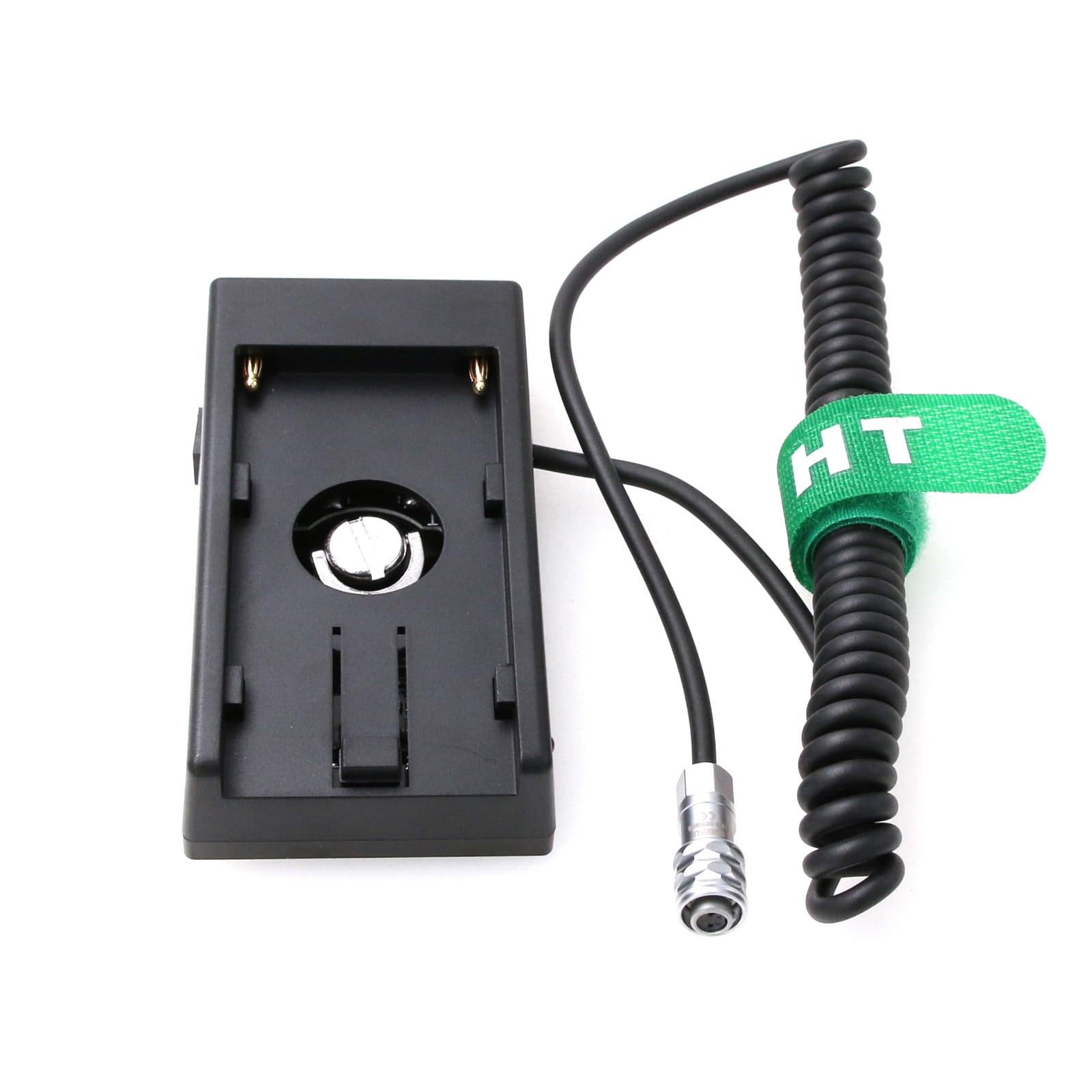 HangTon BMPCC 4K 6K 6K Pro 12V Power for Sony NP-F970 Battery Mount Plate to Blackmagic Pocket Cinema Camera Coiled Cable