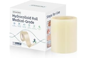 Hydrocolloid Roll for Wound Care,Hydrocolloid Roll with Self-Adhesive,Cut-to-Size Patch Bandages,Ultra Absorbent,Flexible & W